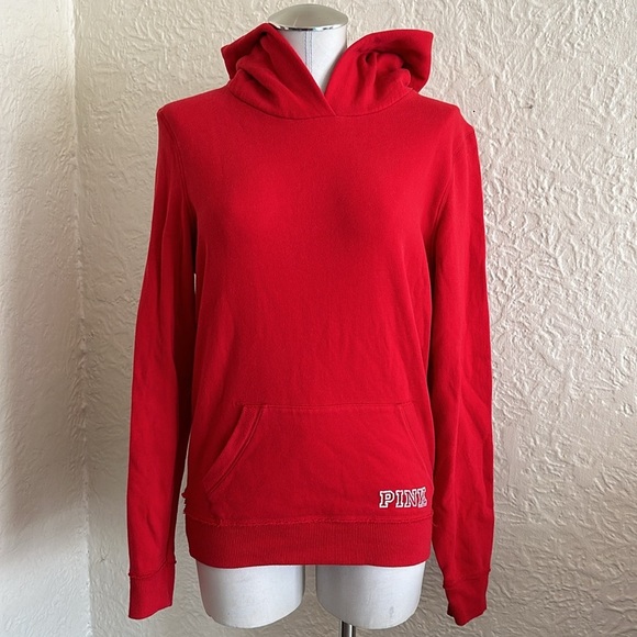 Victoria’s Secret Pink University Madison Wisconsin Red Hoodie Sweatshirt Badger - Picture 5 of 8